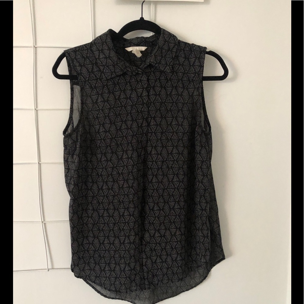 H&M Printed Button Down Top.